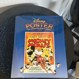 Coffee Table - Disney Mickey Mouse Poster - Blue and Yellow Book